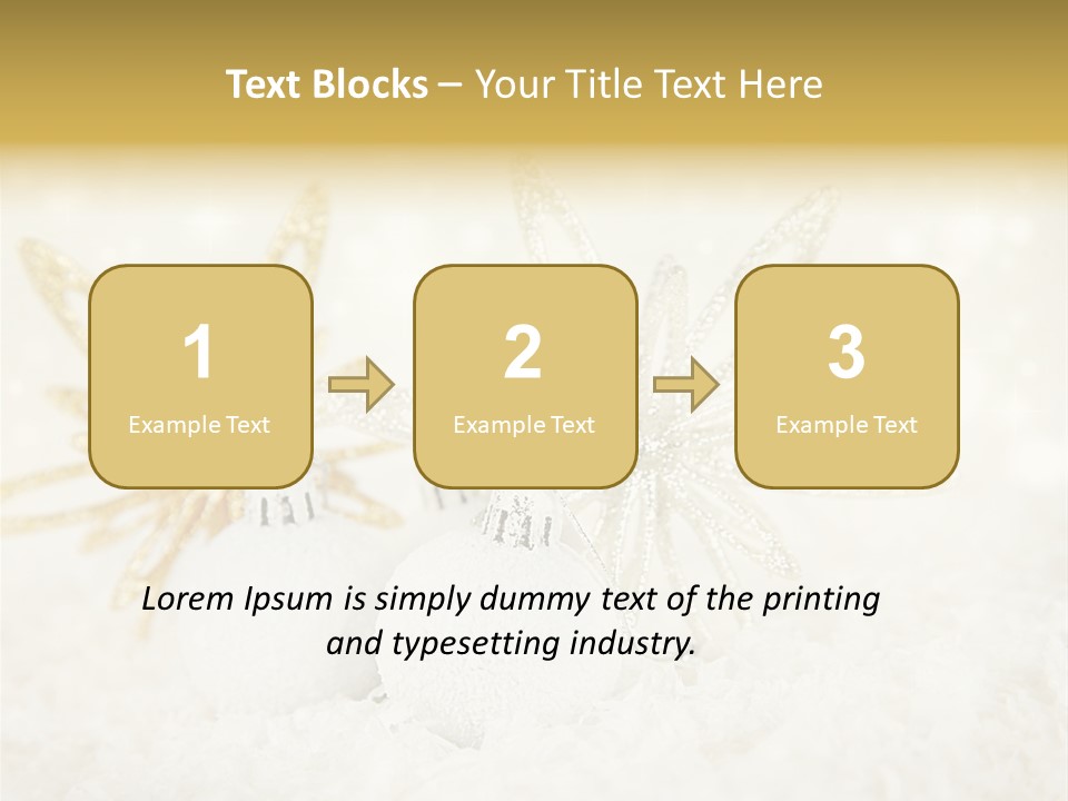 Defocus Silver Snowflake PowerPoint Template