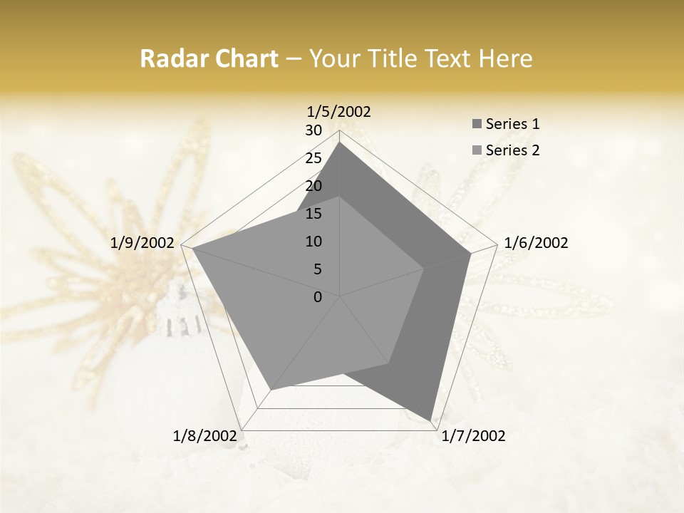 Defocus Silver Snowflake PowerPoint Template