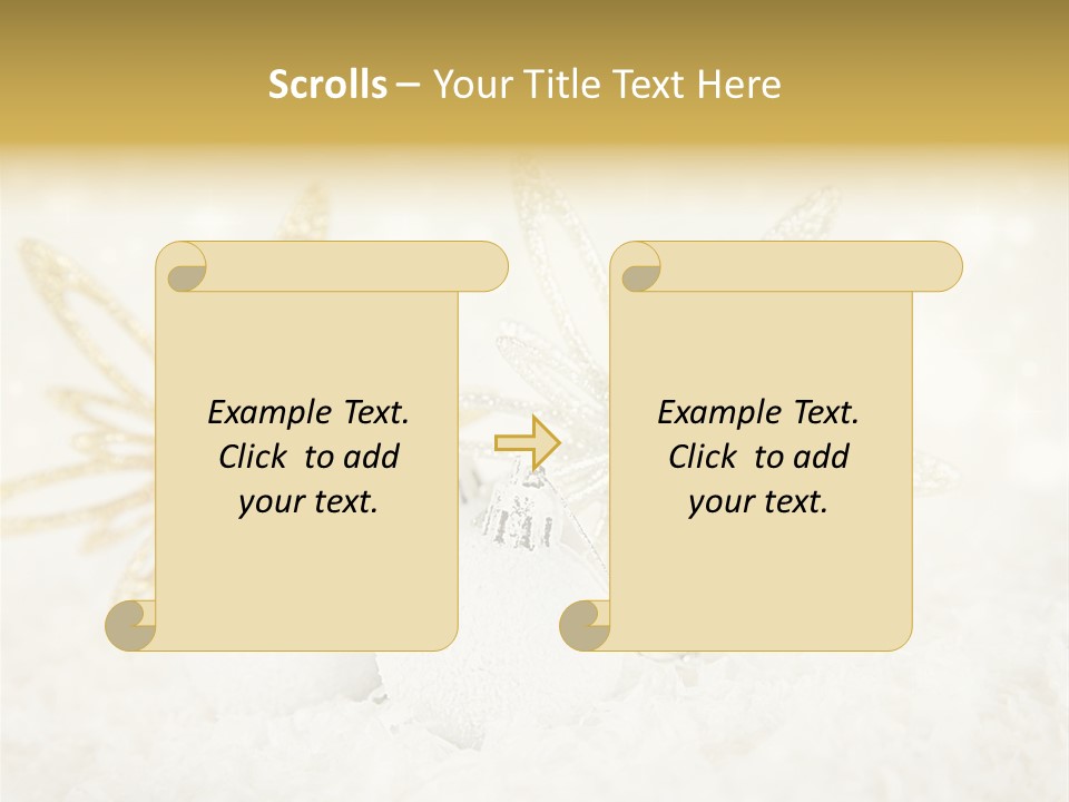 Defocus Silver Snowflake PowerPoint Template