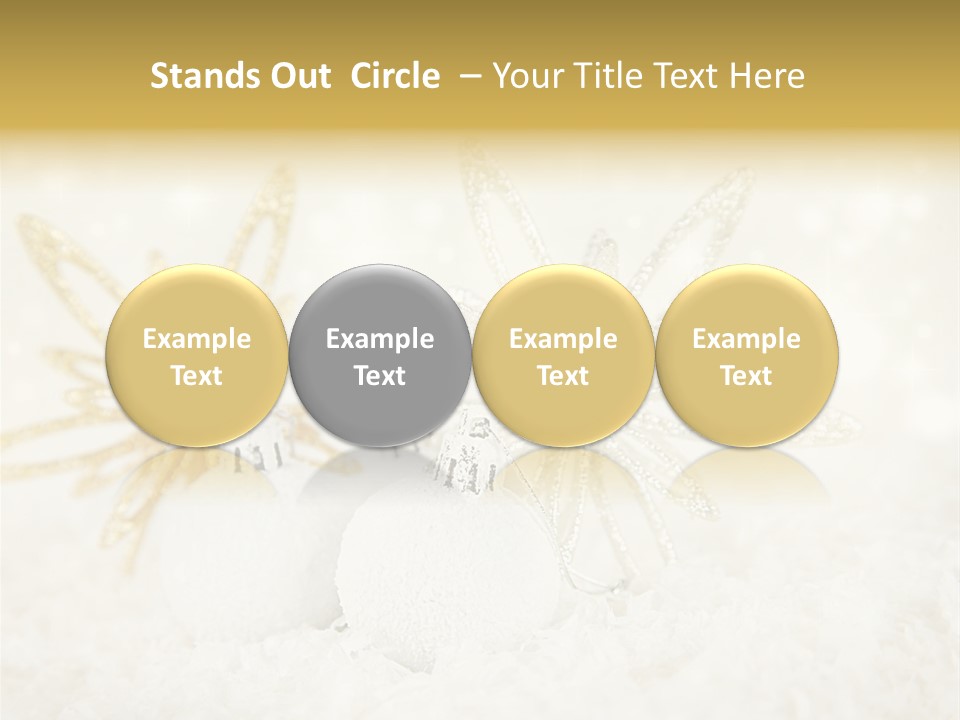 Defocus Silver Snowflake PowerPoint Template