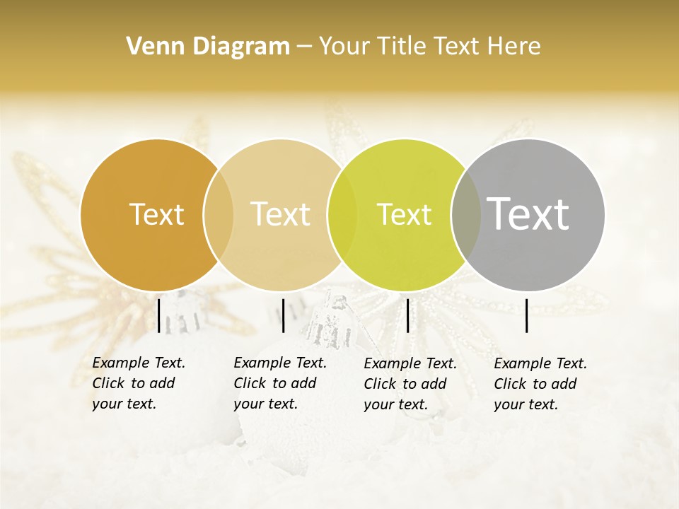 Defocus Silver Snowflake PowerPoint Template