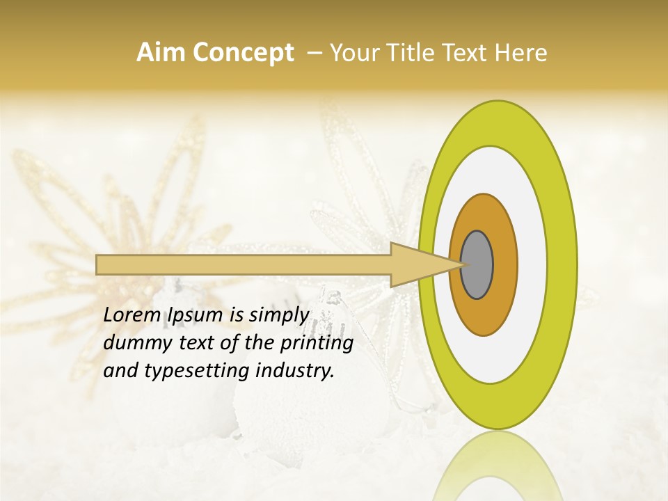 Defocus Silver Snowflake PowerPoint Template