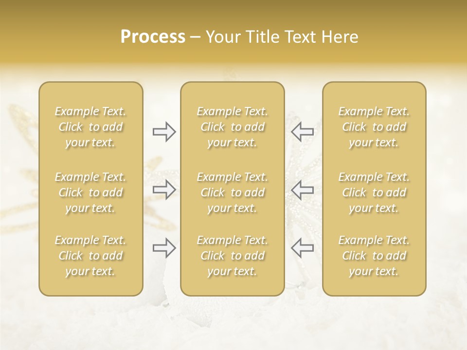 Defocus Silver Snowflake PowerPoint Template
