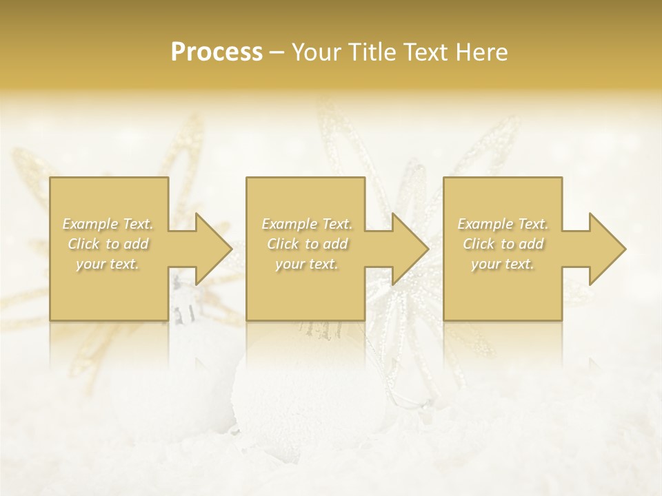 Defocus Silver Snowflake PowerPoint Template