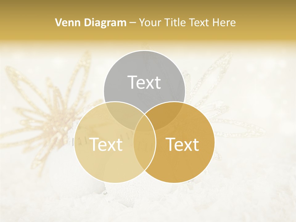 Defocus Silver Snowflake PowerPoint Template