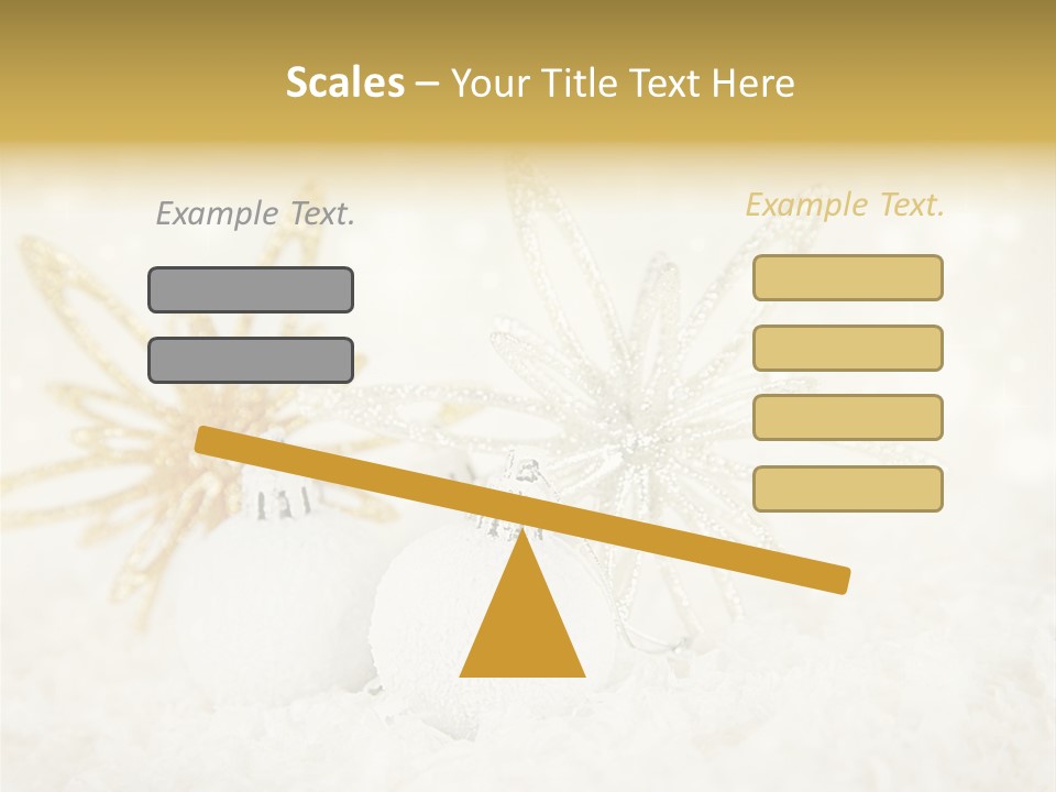 Defocus Silver Snowflake PowerPoint Template