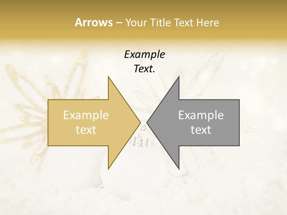 Defocus Silver Snowflake PowerPoint Template