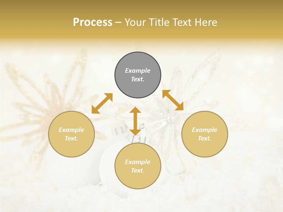 Defocus Silver Snowflake PowerPoint Template