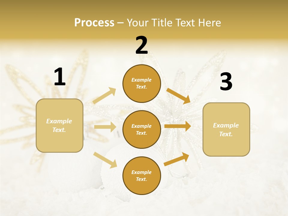 Defocus Silver Snowflake PowerPoint Template