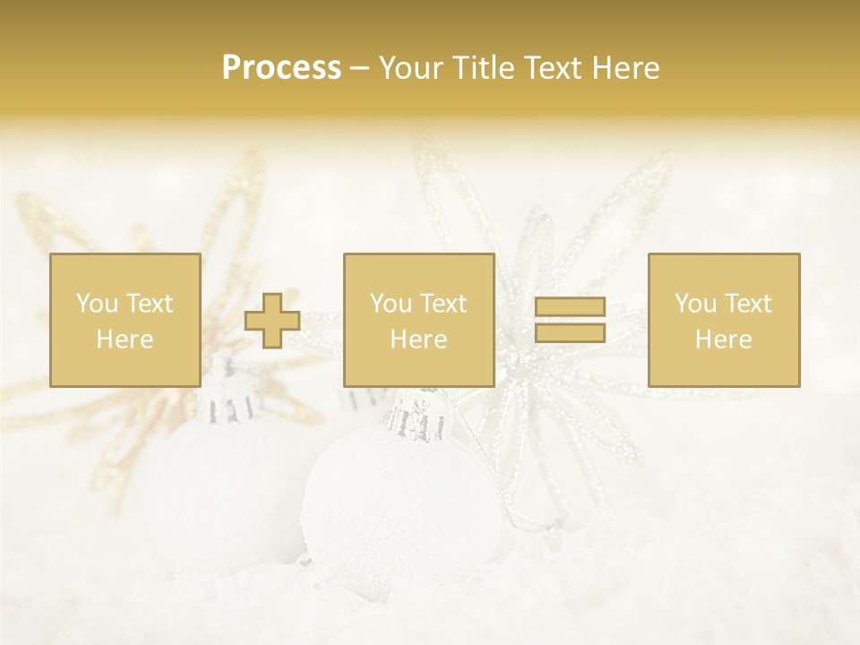 Defocus Silver Snowflake PowerPoint Template