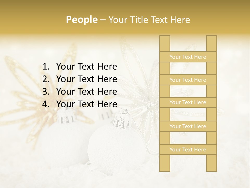 Defocus Silver Snowflake PowerPoint Template
