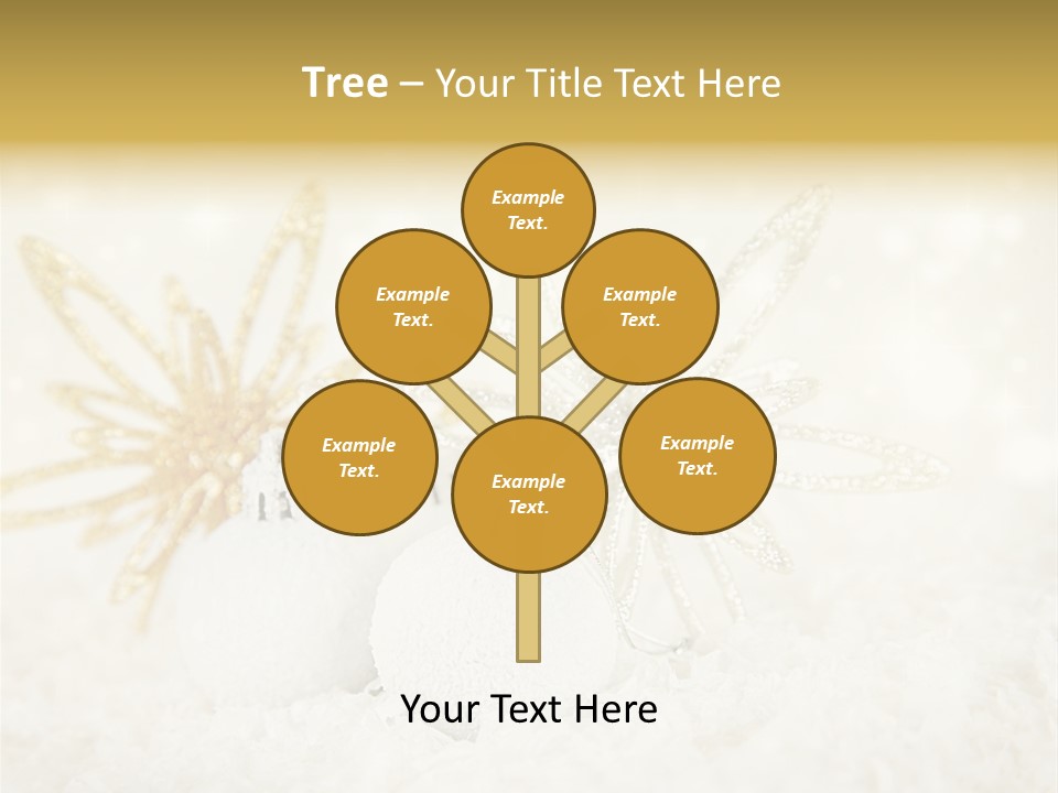 Defocus Silver Snowflake PowerPoint Template