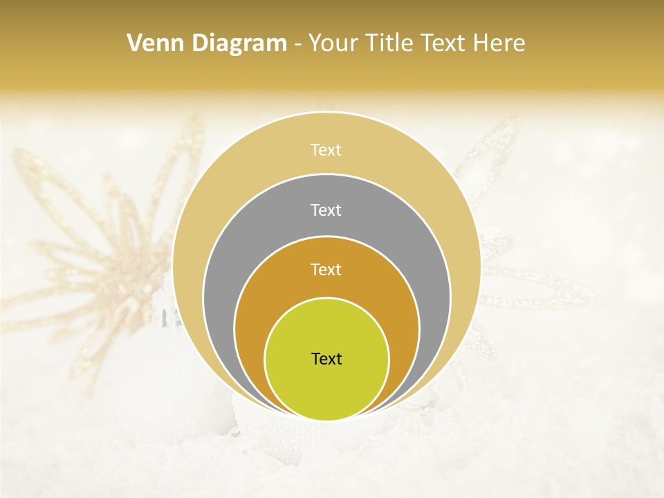 Defocus Silver Snowflake PowerPoint Template