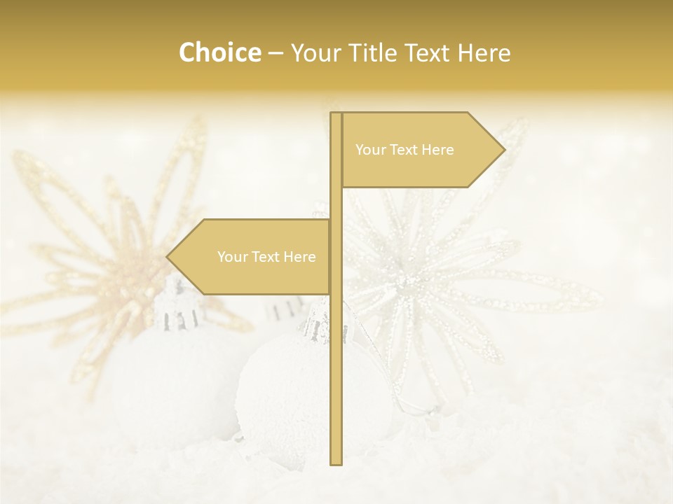 Defocus Silver Snowflake PowerPoint Template
