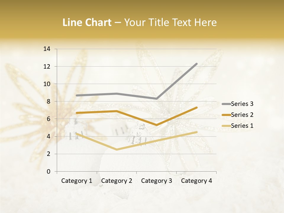 Defocus Silver Snowflake PowerPoint Template