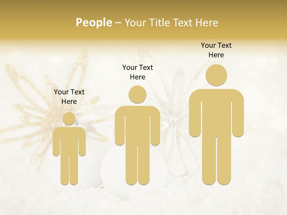 Defocus Silver Snowflake PowerPoint Template