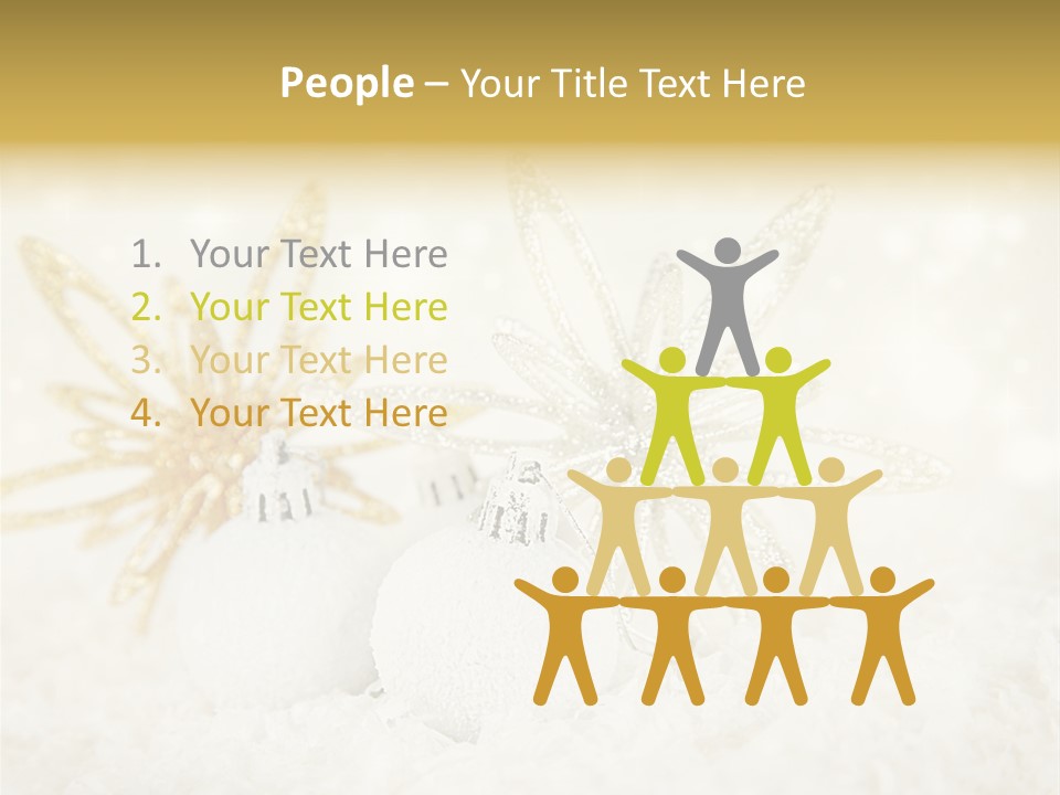 Defocus Silver Snowflake PowerPoint Template