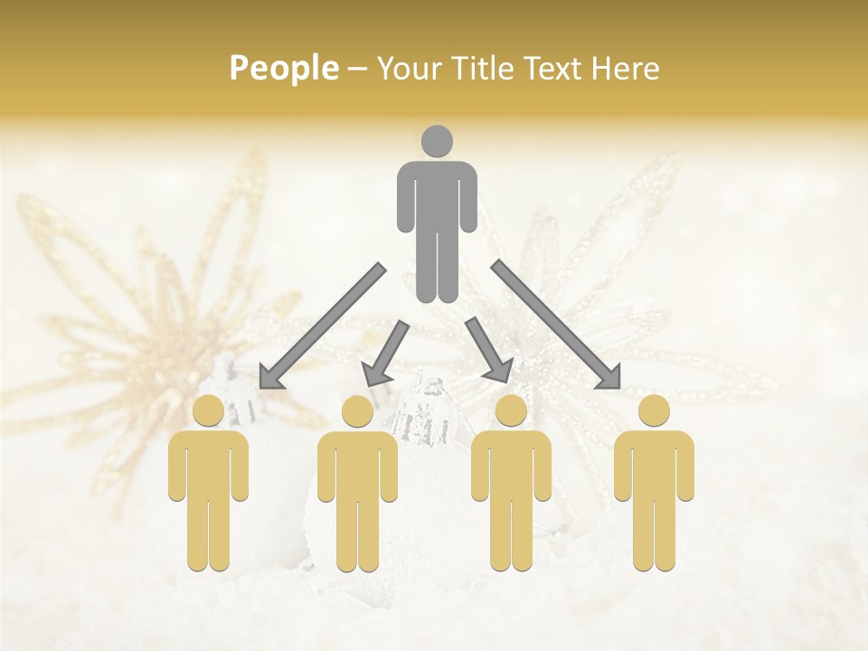 Defocus Silver Snowflake PowerPoint Template