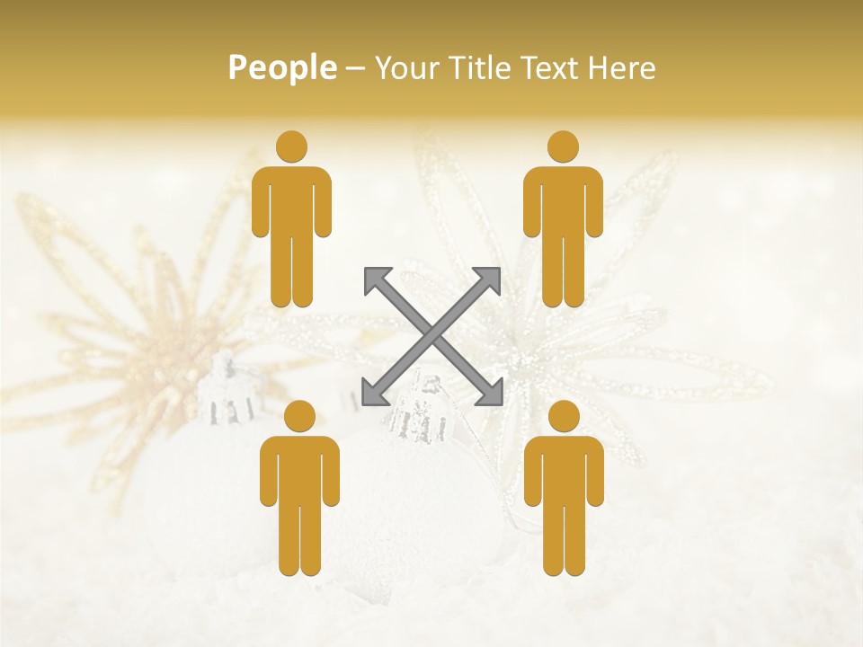 Defocus Silver Snowflake PowerPoint Template