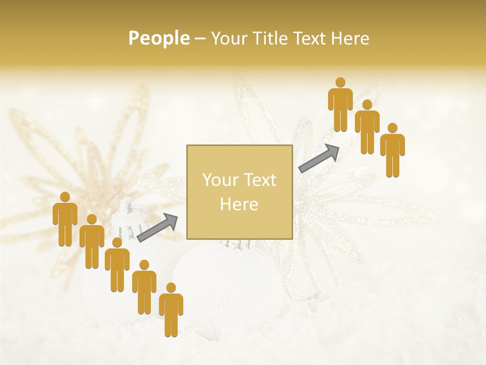 Defocus Silver Snowflake PowerPoint Template