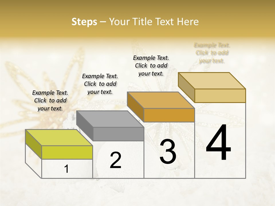 Defocus Silver Snowflake PowerPoint Template
