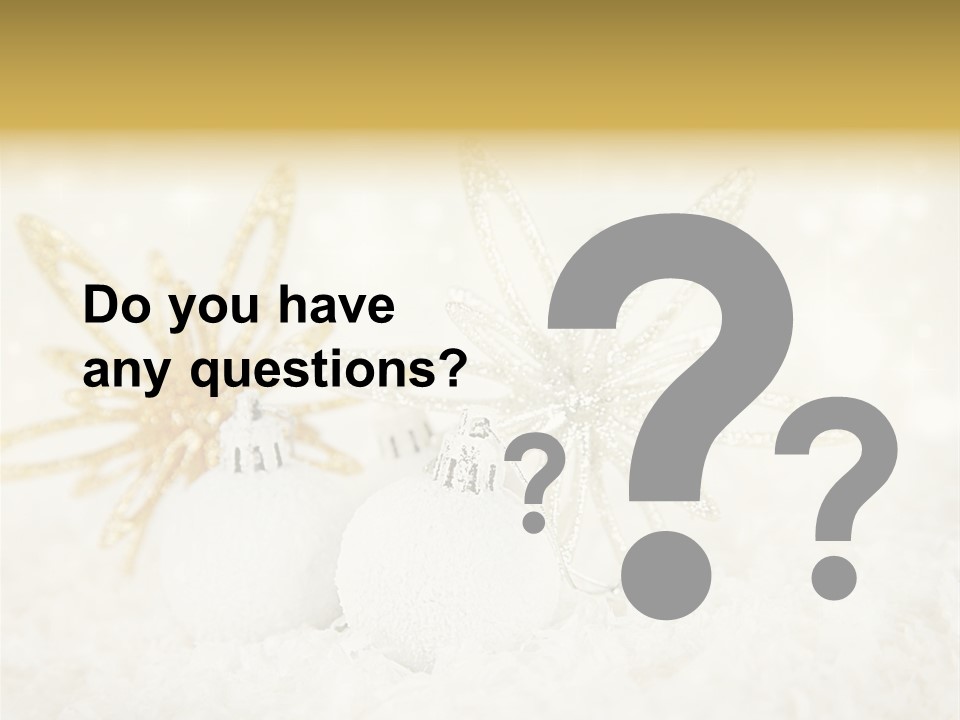 Defocus Silver Snowflake PowerPoint Template