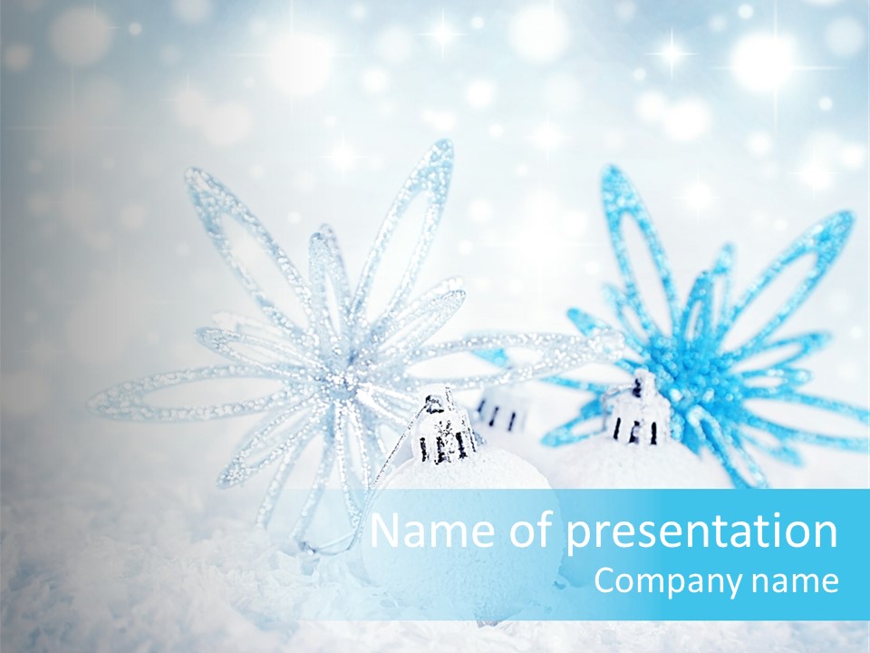 Blue Decoration Sparkle PowerPoint Template