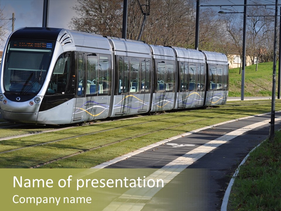 Trolley Cable Car Ecological PowerPoint Template