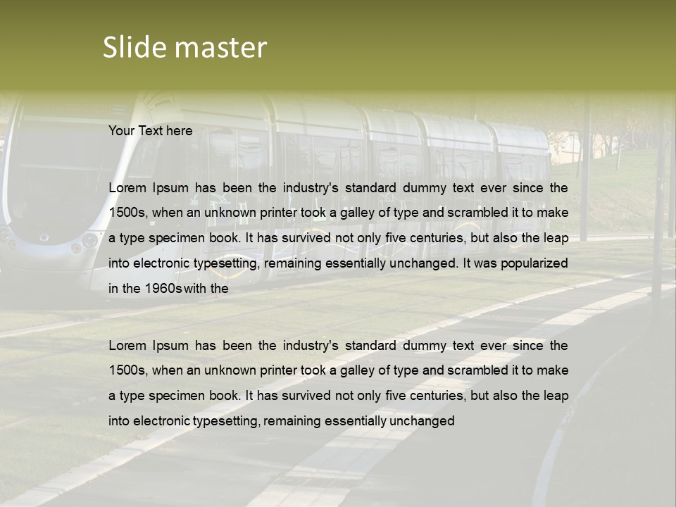 Trolley Cable Car Ecological PowerPoint Template