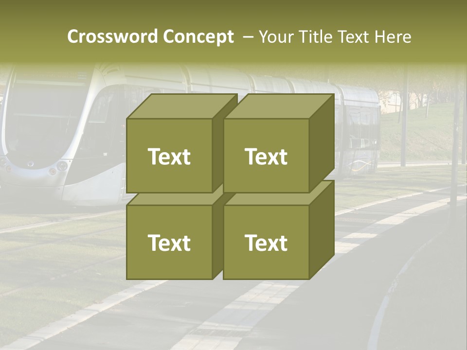 Trolley Cable Car Ecological PowerPoint Template
