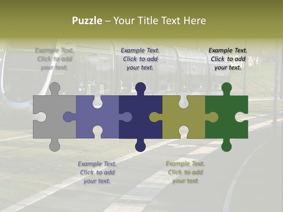 Trolley Cable Car Ecological PowerPoint Template