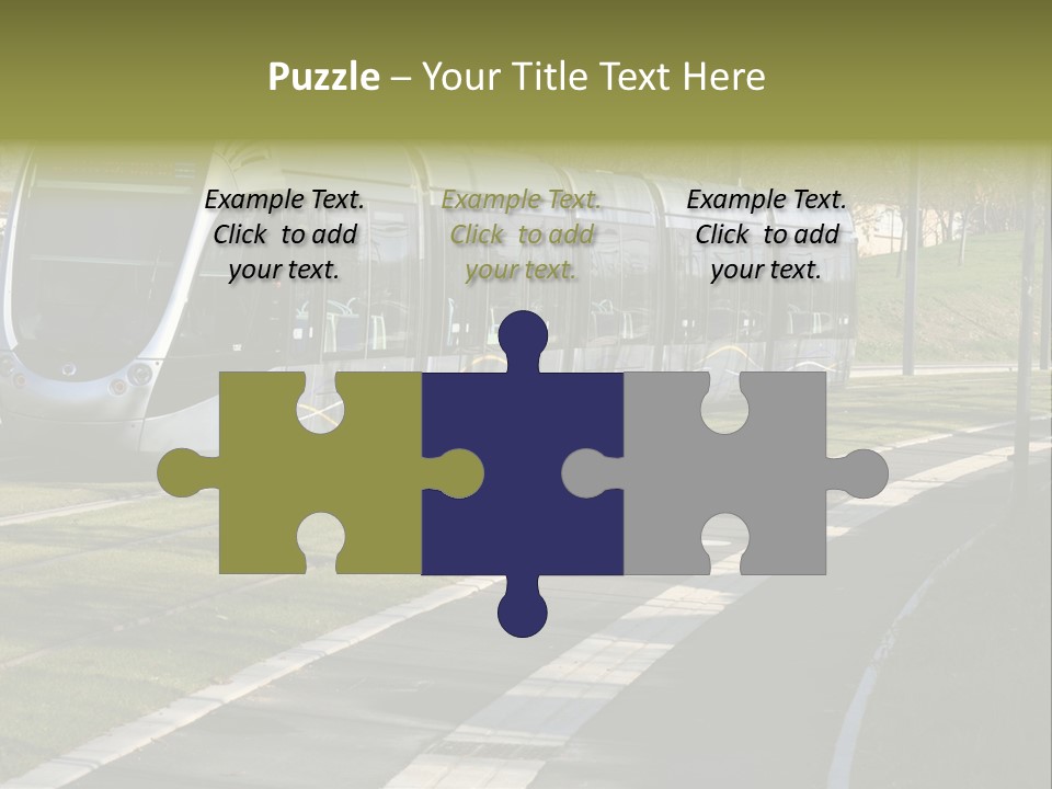 Trolley Cable Car Ecological PowerPoint Template