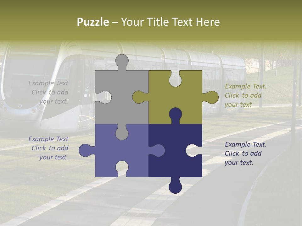 Trolley Cable Car Ecological PowerPoint Template