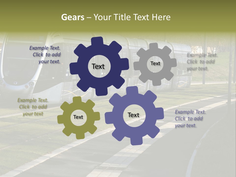 Trolley Cable Car Ecological PowerPoint Template