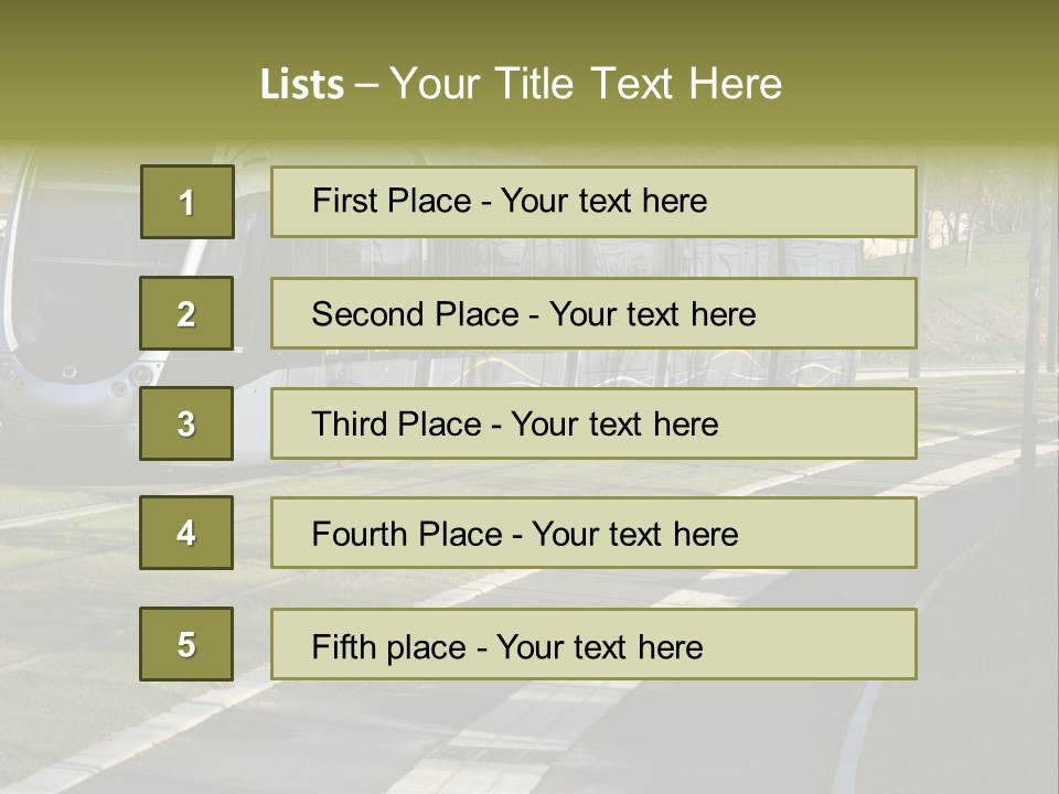 Trolley Cable Car Ecological PowerPoint Template