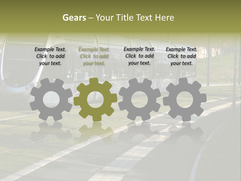 Trolley Cable Car Ecological PowerPoint Template