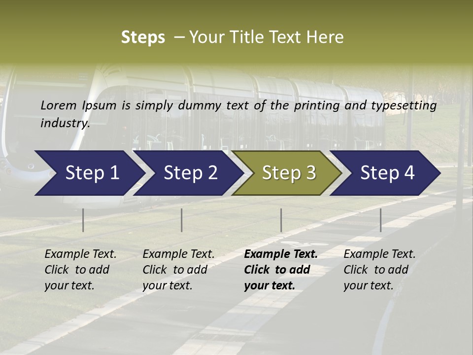 Trolley Cable Car Ecological PowerPoint Template