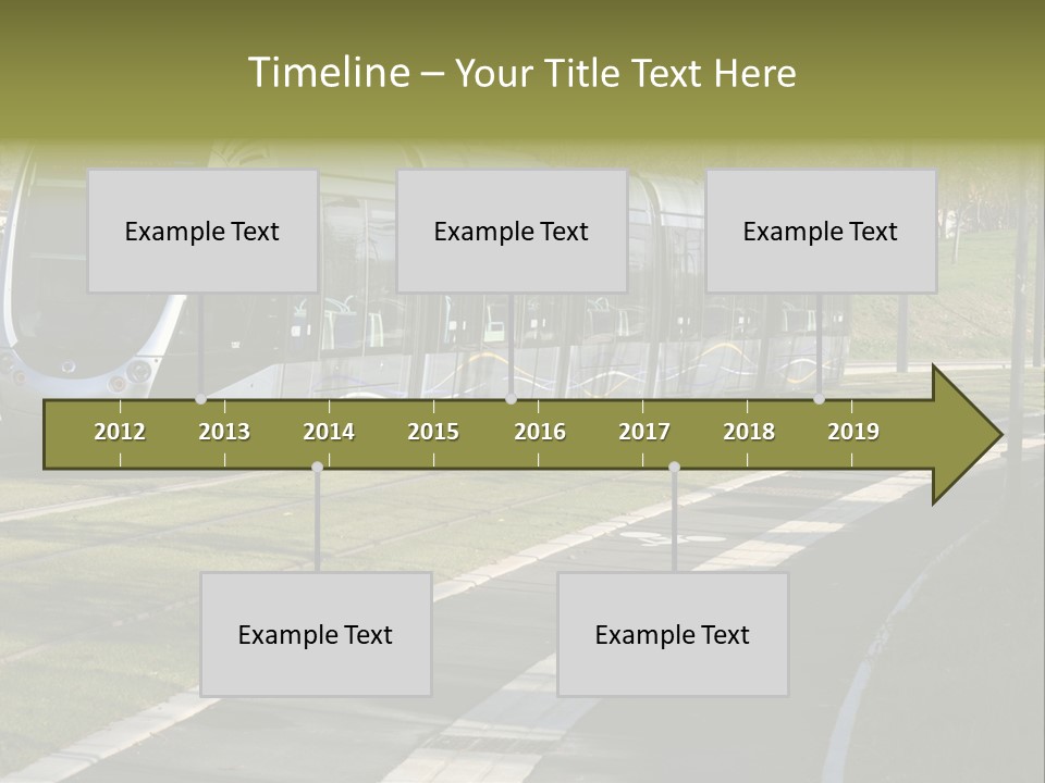 Trolley Cable Car Ecological PowerPoint Template