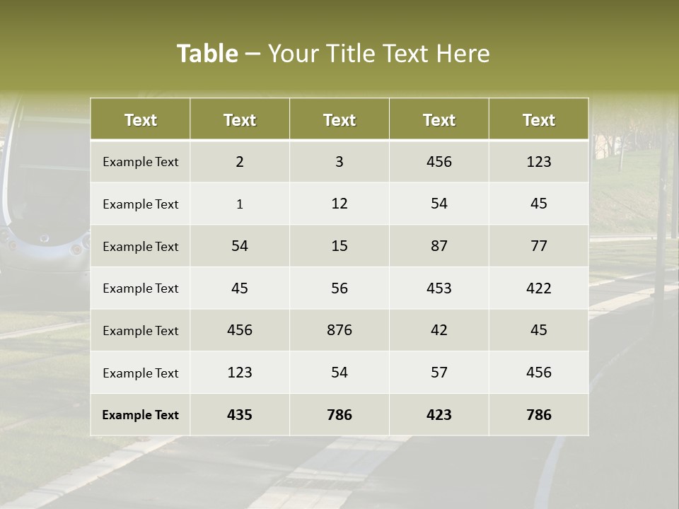 Trolley Cable Car Ecological PowerPoint Template