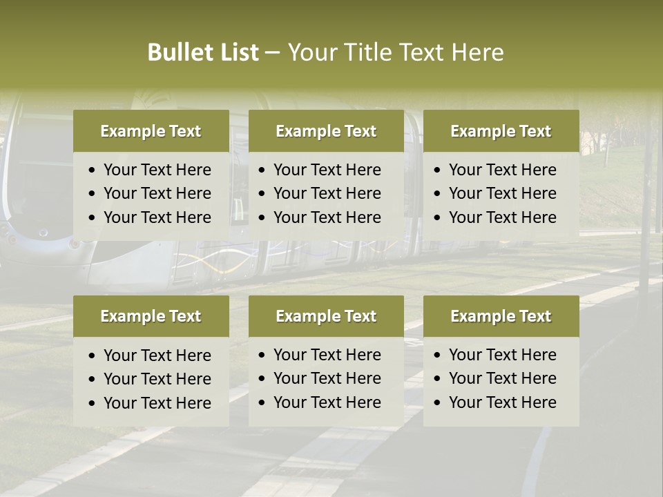 Trolley Cable Car Ecological PowerPoint Template