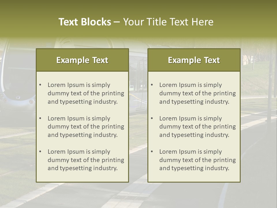 Trolley Cable Car Ecological PowerPoint Template
