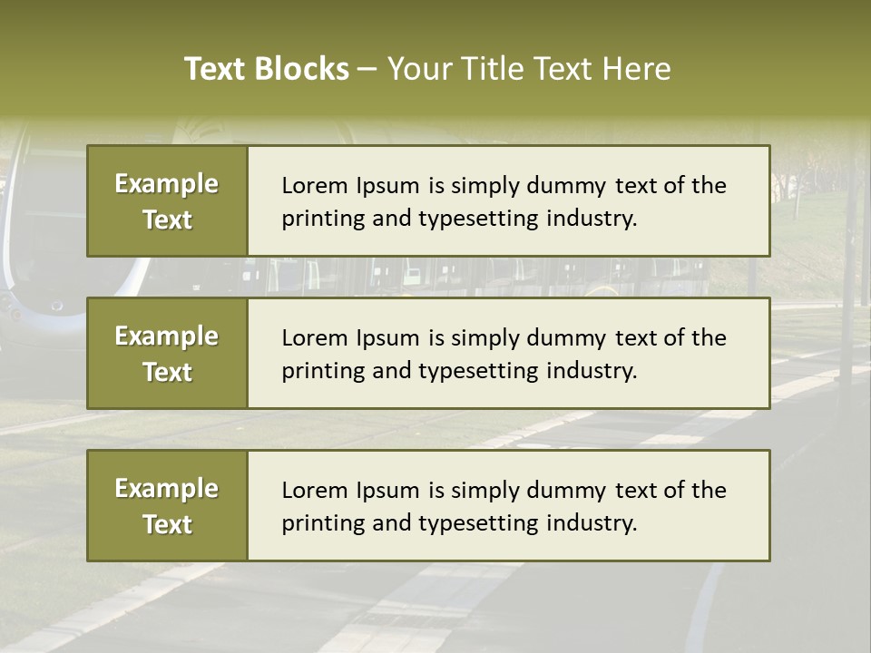 Trolley Cable Car Ecological PowerPoint Template