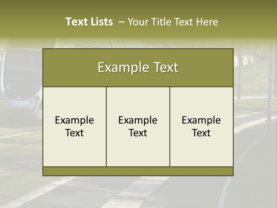 Trolley Cable Car Ecological PowerPoint Template