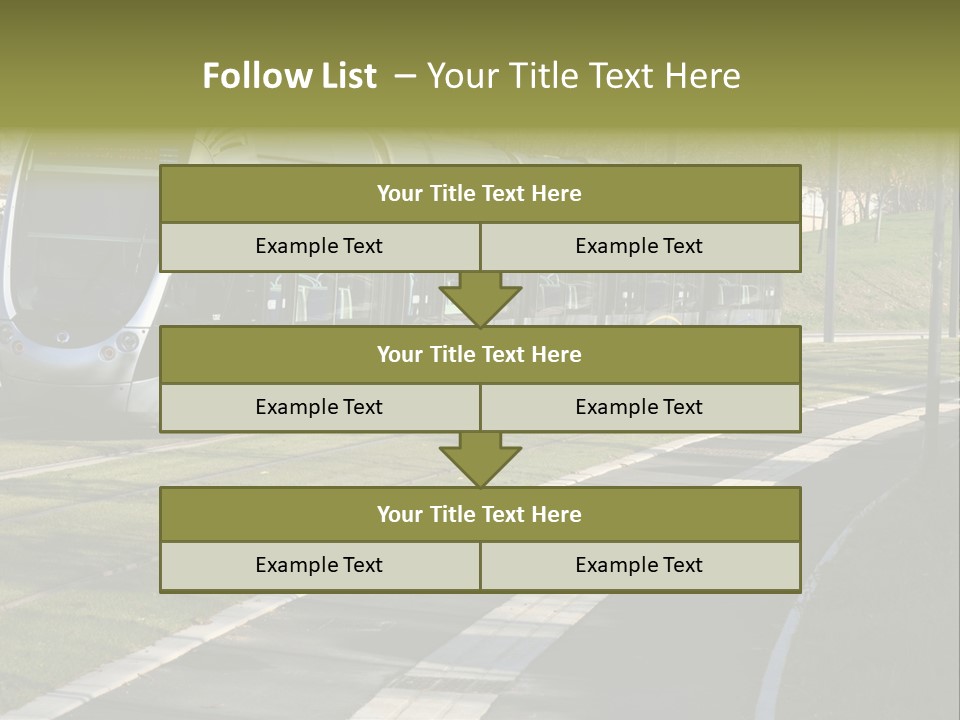 Trolley Cable Car Ecological PowerPoint Template