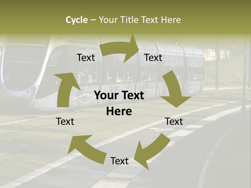 Trolley Cable Car Ecological PowerPoint Template