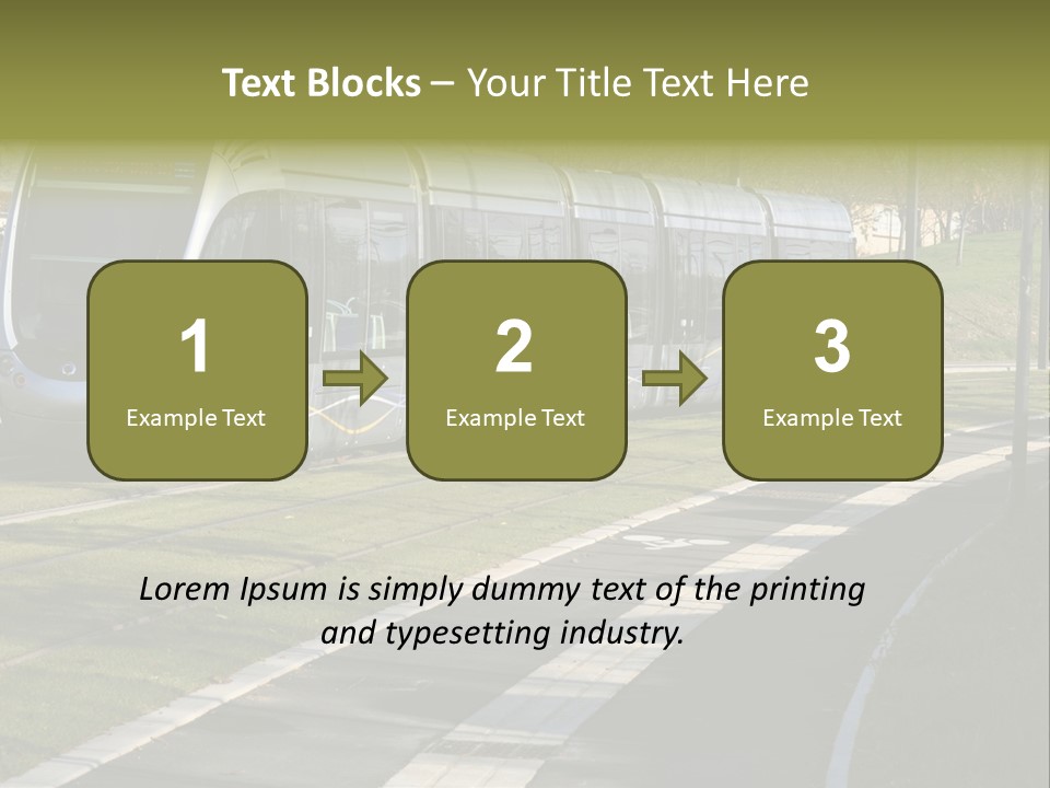 Trolley Cable Car Ecological PowerPoint Template