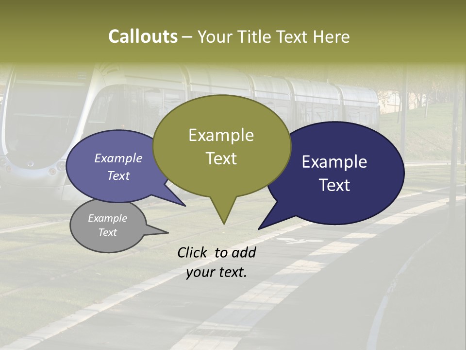 Trolley Cable Car Ecological PowerPoint Template