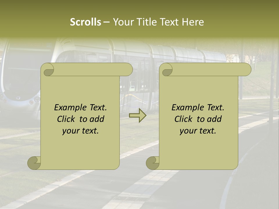 Trolley Cable Car Ecological PowerPoint Template