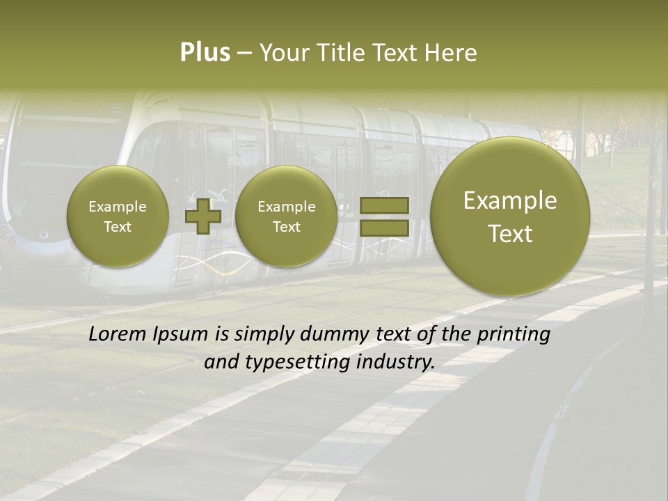 Trolley Cable Car Ecological PowerPoint Template