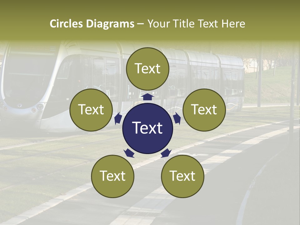Trolley Cable Car Ecological PowerPoint Template